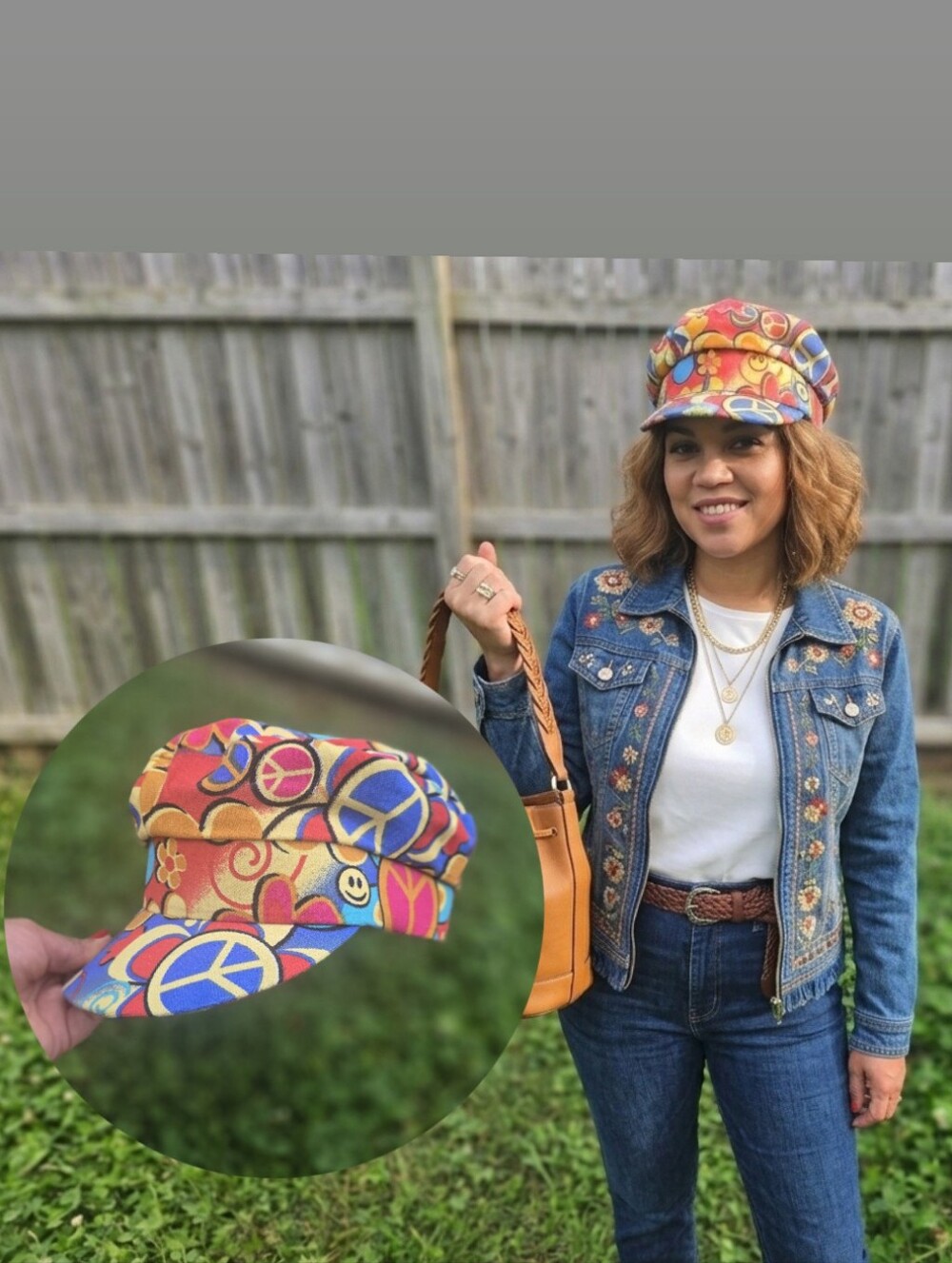 Floral Peace Hat All Over Print  High Psychedelic Retro Adult Womens